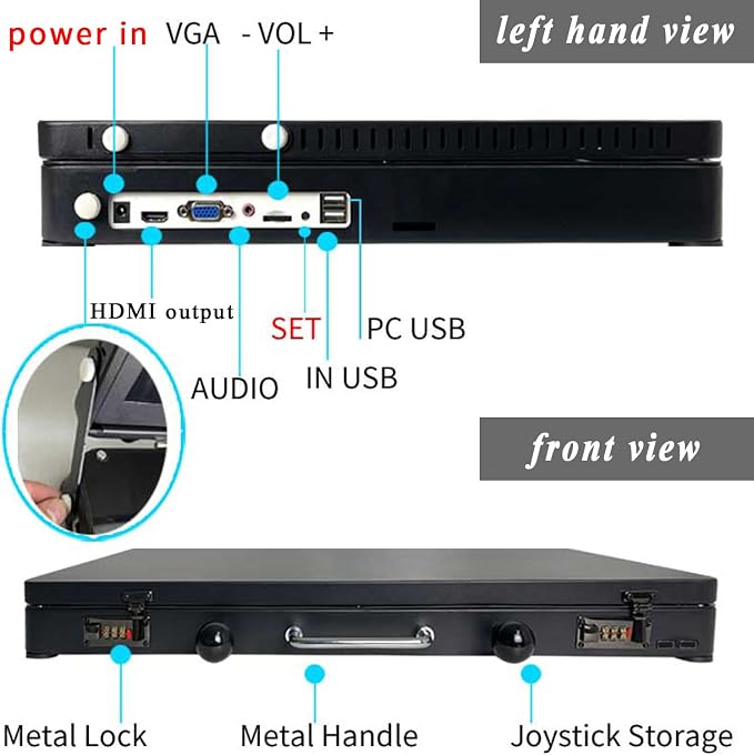27 Inch Standalone Retro Game Console with Joysticks 128GB Storage 20000+ Games - Image 5