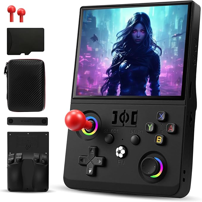 R36Max 2 Handheld Retro Game Console 4.5 Inch IPS HD Screen 20,000+ Classic Games