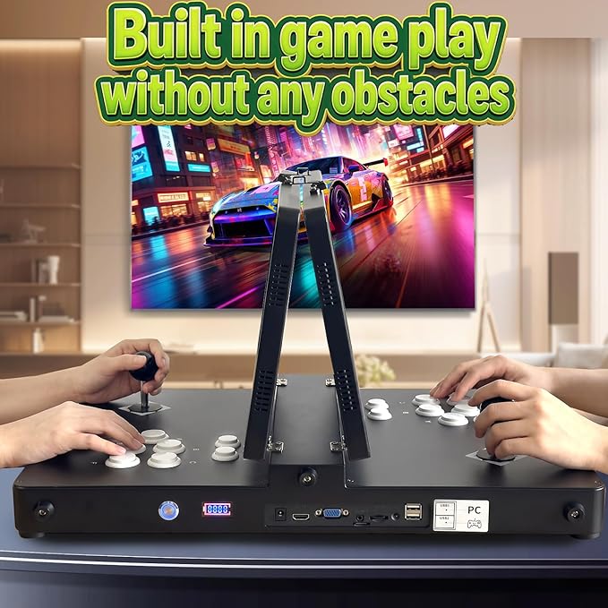 Portable Standalone Retro Game Console 14-Inchx2 Dual Screen 30000+ Classic Games Upgraded with Build-in Wifi - Image 2
